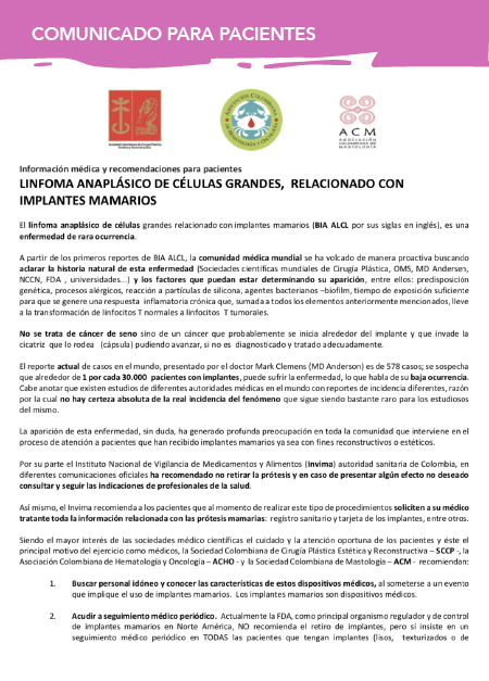 Linfoma anaplasico de celulas grandes relacionado con implantes mamarios 01