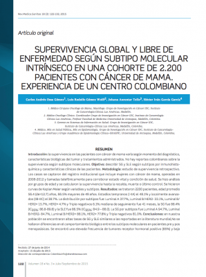 Caracterización de una Cohorte de 2200 Pacientes con Cáncer de Mama